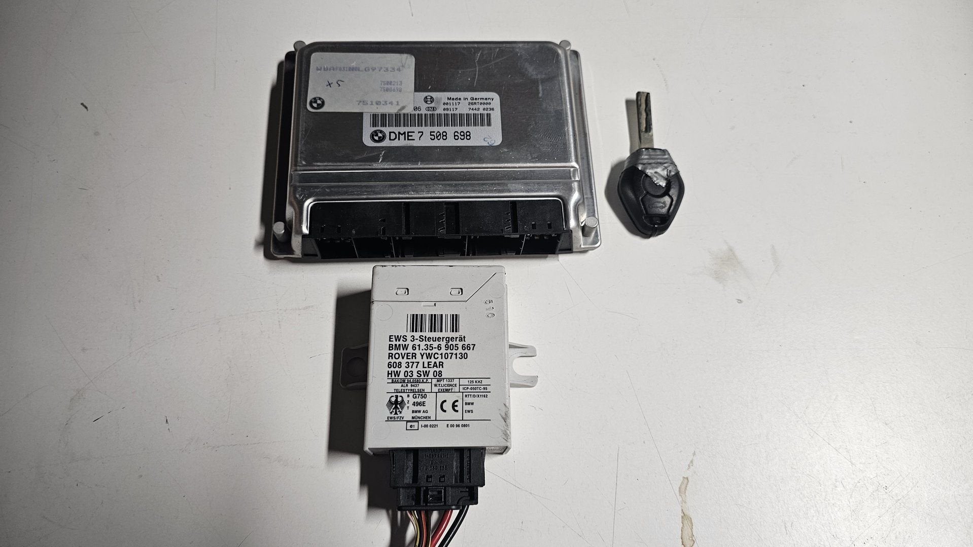 Startset Contactslot + ECU EWS BMW X5 E53 M62 4.4 1214750869, -, Utilisé, -, Enlèvement ou Envoi