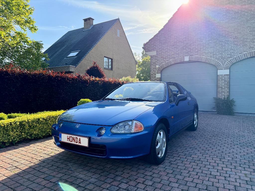 Honda CRX DelSol VTi e-dak 146.287km 1e lak!, Auto's, Honda, Voorwielaandrijving, Stof, Cabriolet, Blauw