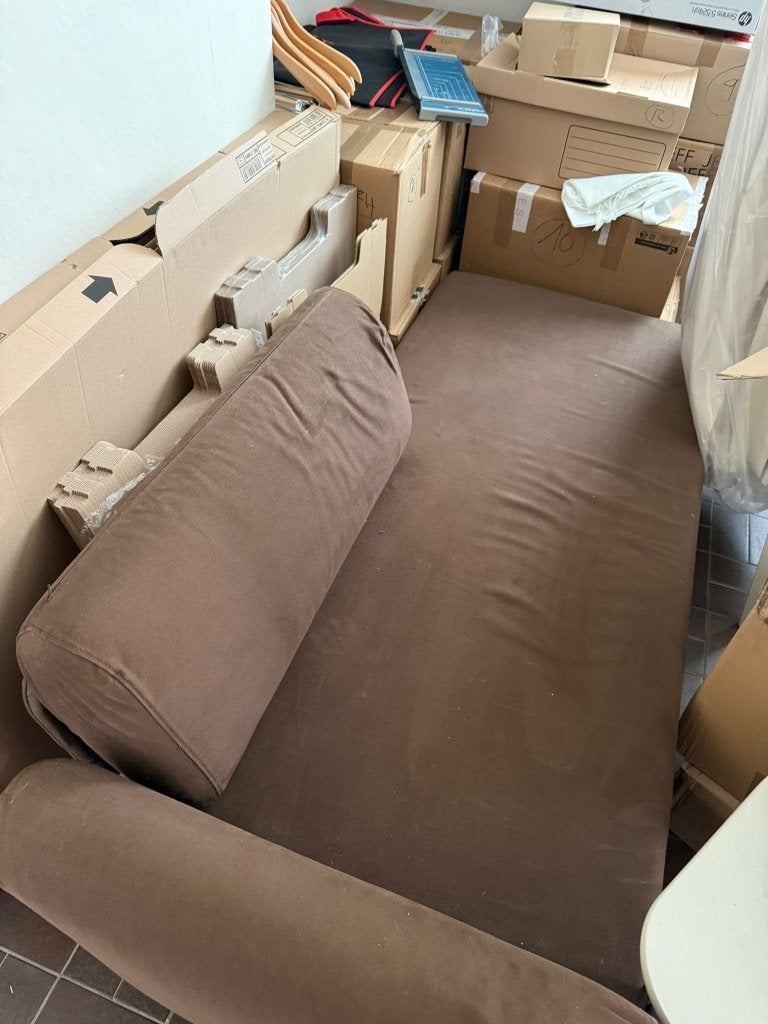 Zetel - gratis, Huis en Inrichting, Ophalen, Gebruikt, Hoekbank, Stof