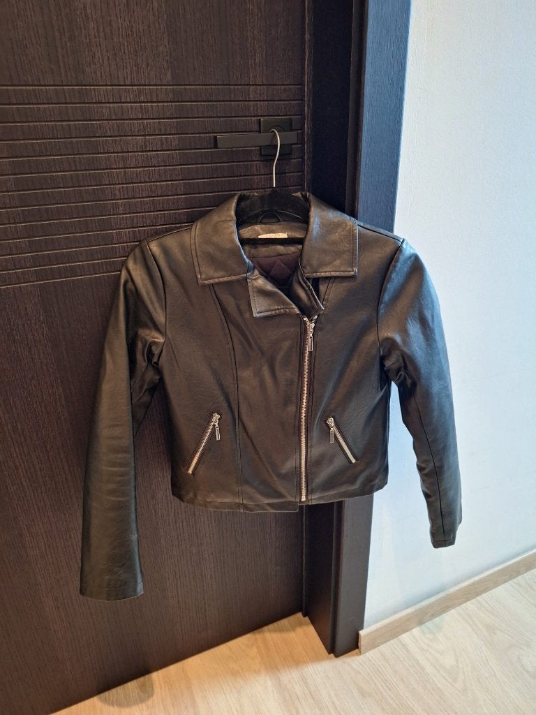Lederen zwarte Liu Jo jas 12/14y, Kleding | Dames, Liu Jo, Zwart, Ophalen of Verzenden, Zo goed als nieuw