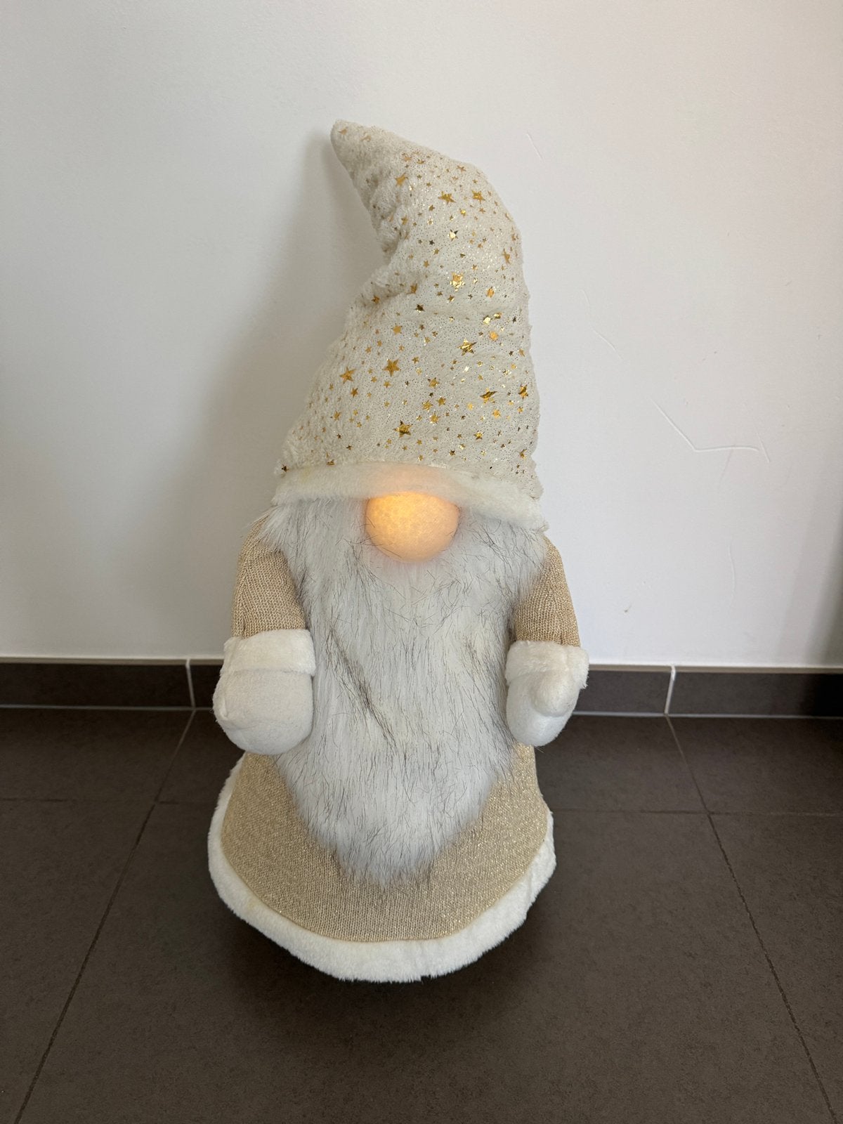 Grote schattige kabouter met ledlamp in de neus 80 cm, Enfants & Bébés, Jouets | Peluches, Comme neuf, Autres types, Enlèvement