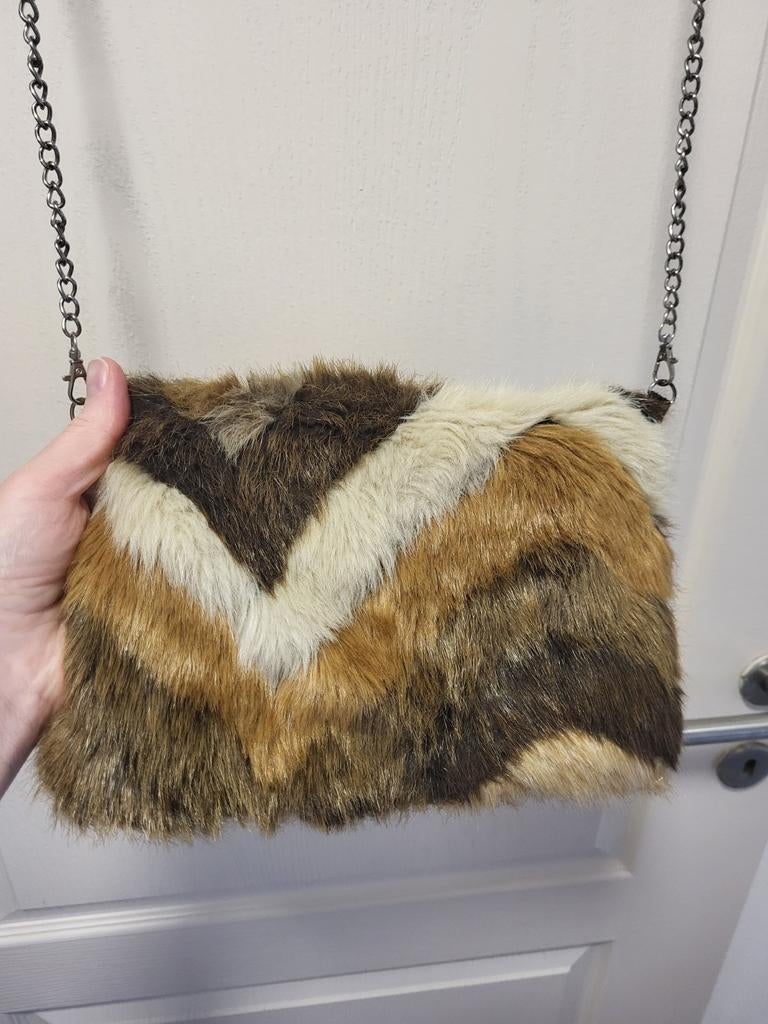 Trendy faux fur schoudertas, Enlèvement ou Envoi, Beige