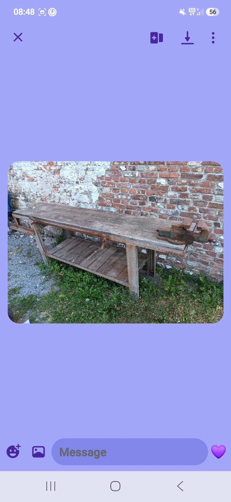 Établi banc de travail avec étau, Bricolage & Construction, Enlèvement, Étau