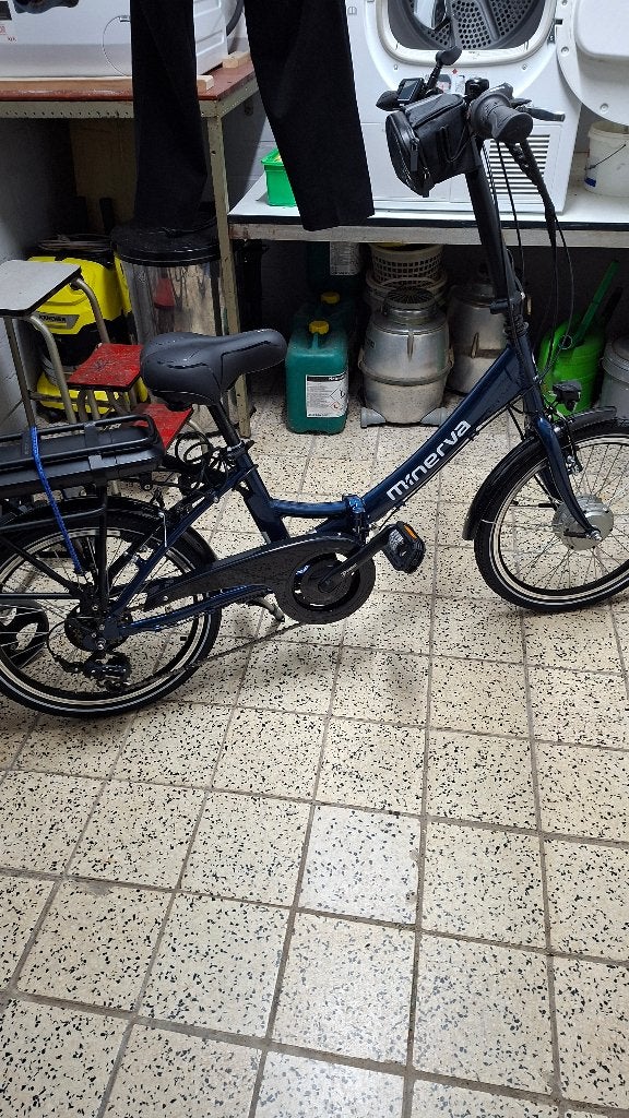 elektrische vouwfiets Minerva blauw, Neuf, Autres marques, Vitesses, Frein sur jante