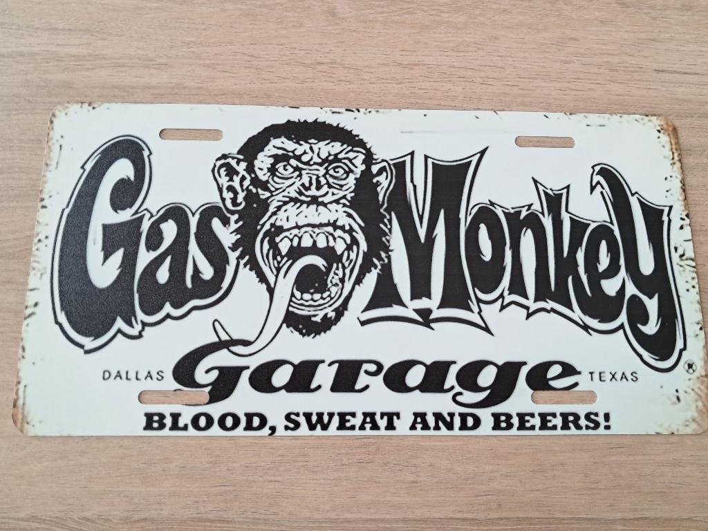 Gas Monkey Garage platen, Verzamelen, Merken en Reclamevoorwerpen, Nieuw, Reclamebord, Ophalen of Verzenden