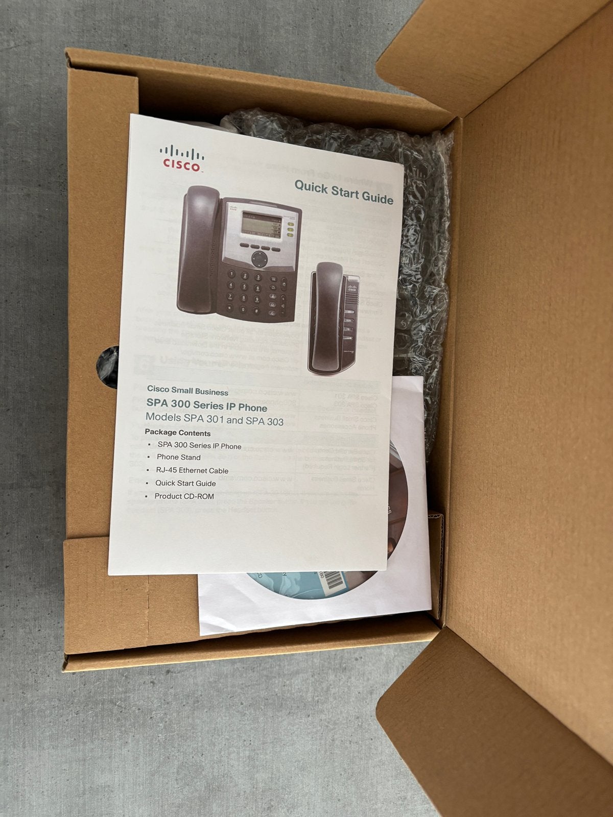 CISCO SPA 300 series IP phone, Ophalen, Nieuw