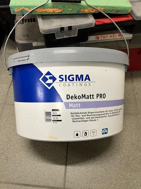 sigma coatings dekomat pro matt 12,5l, Ophalen, Wit, Nieuw, Verf