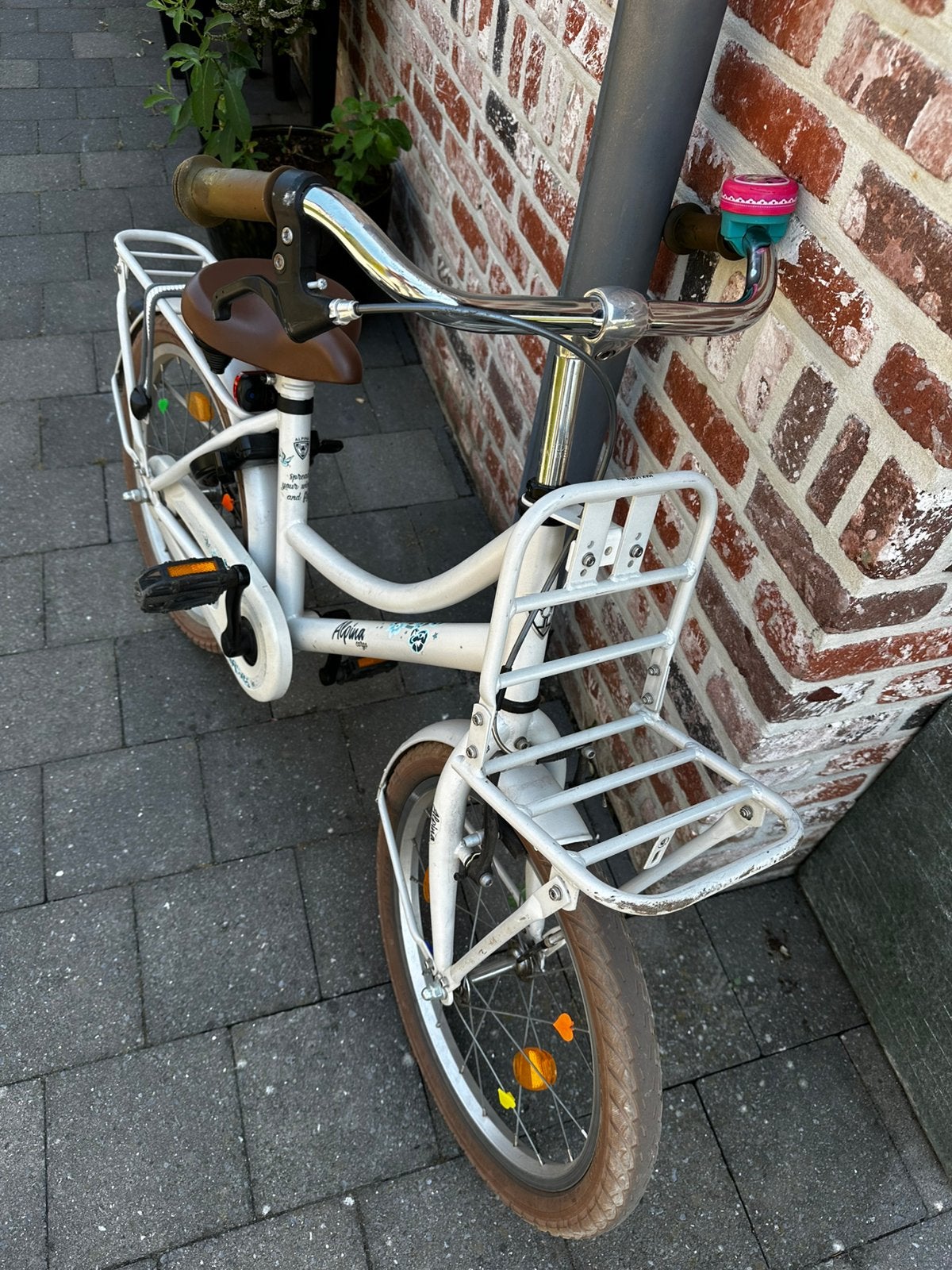 Alpina Cargo 18 inch meisjesfiets, Fietsen en Brommers, Ophalen, Gebruikt, 18 inch, Handrem