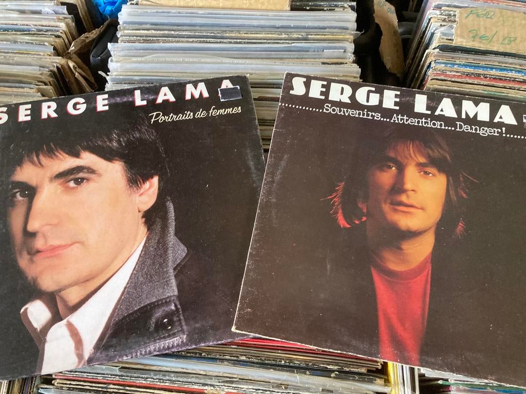 SERGE LAMA / 2 lp’s samen/ Binnenposter, Enlèvement, Comme neuf