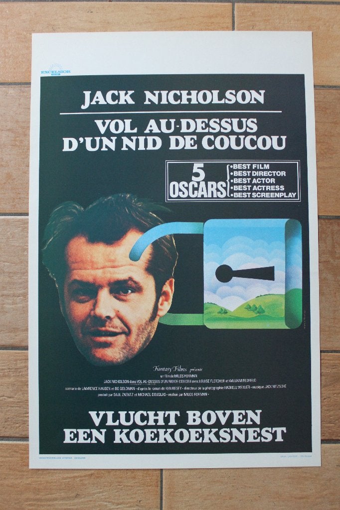filmaffiche One Flew Over The Cuckoo's Nest filmposter, Verzamelen, Posters, Rechthoekig Staand, Ophalen of Verzenden, Zo goed als nieuw