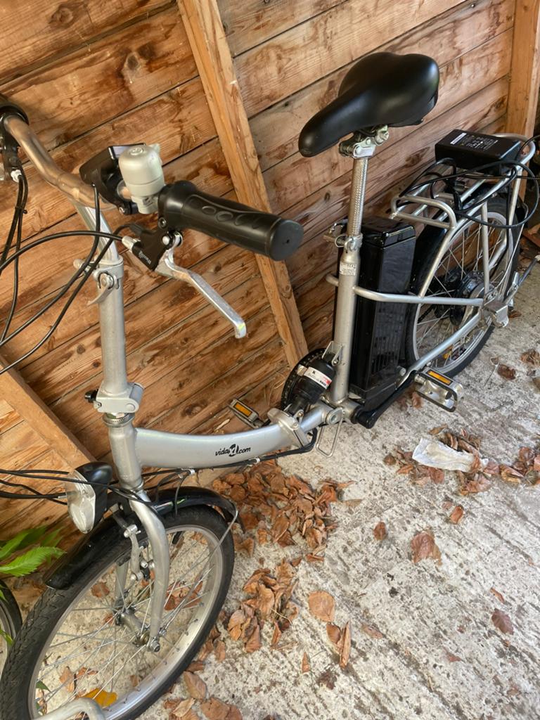 Mini elektrische plooifiets, Fietsen en Brommers, Fietsen | Vouwfietsen, Gebruikt, Versnellingen, Dames, Deels opvouwbaar