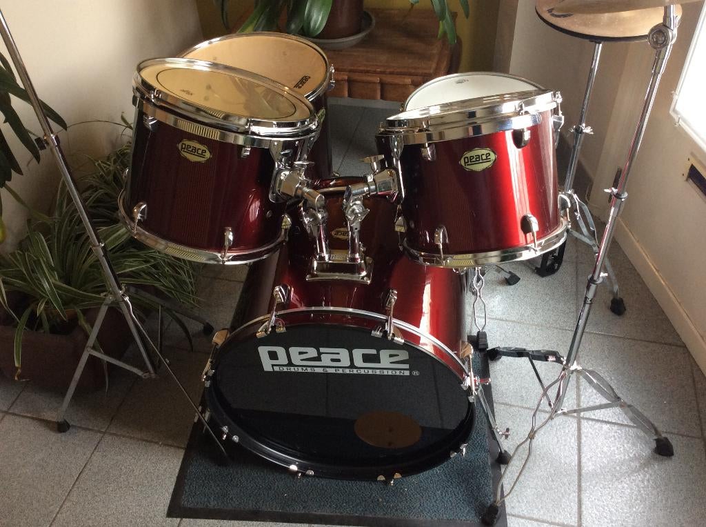 drumstel met cymbalen, Ophalen, Gebruikt, Overige merken