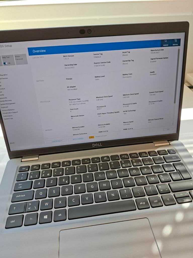 Dell Latitude 5420;i5;16GB;256GB;touch screen, Ophalen, SSD