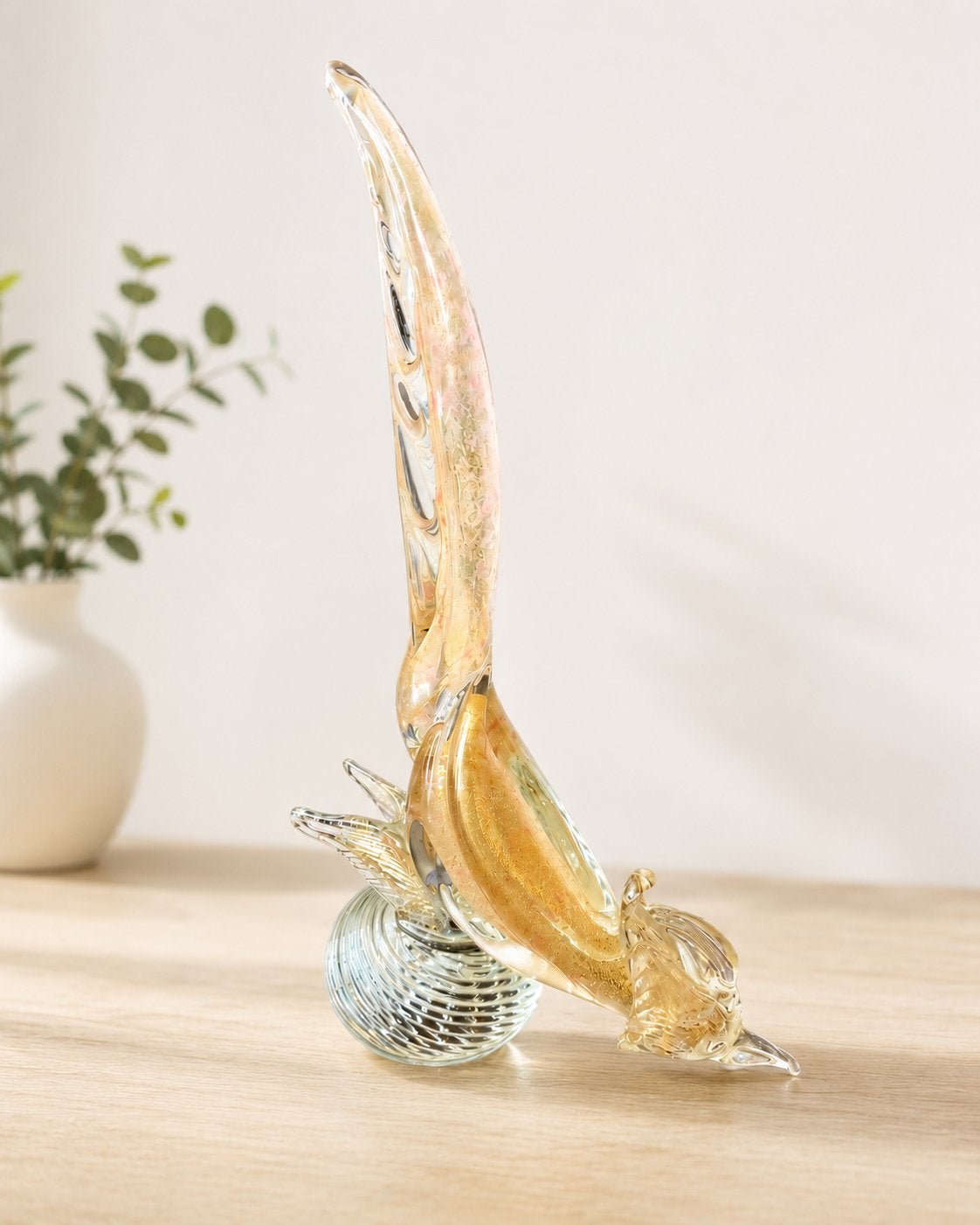 Handgeblazen glazen vogel – Murano stijl – vintage kunstglas, Ophalen of Verzenden