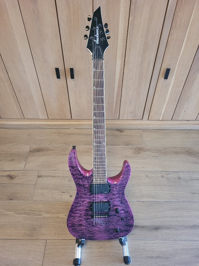 Jackson SLATTXMGQ 3-6 Trans Purple/paars, Muziek en Instrumenten, Snaarinstrumenten | Gitaren | Elektrisch, Zo goed als nieuw