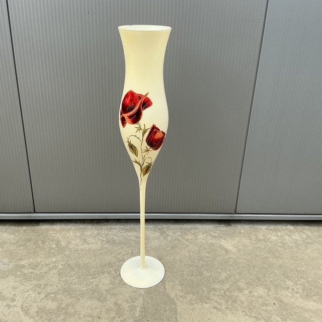 Speciale glazen vaas op voet, Enlèvement, Utilisé, Sur pied, Verre