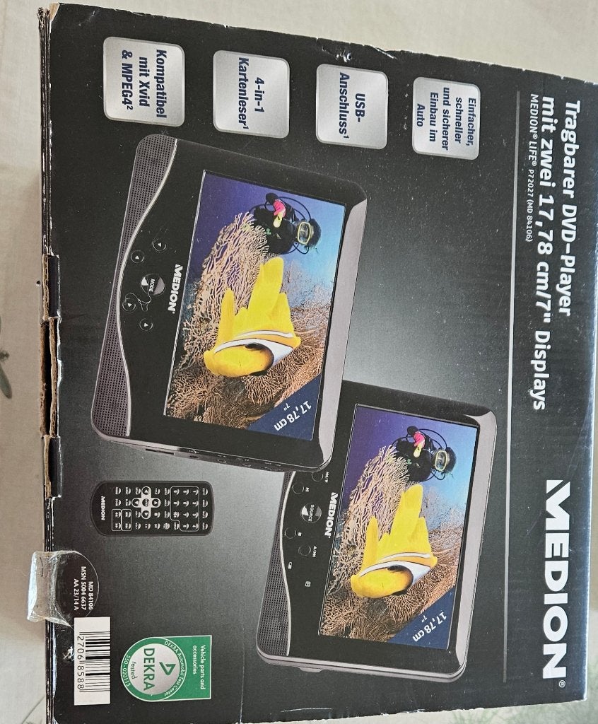 Double lecteur Dvd voiture, TV, Hi-fi & Vidéo, Lecteurs DVD, Enlèvement, Comme neuf, Lecteur DVD, Autres marques