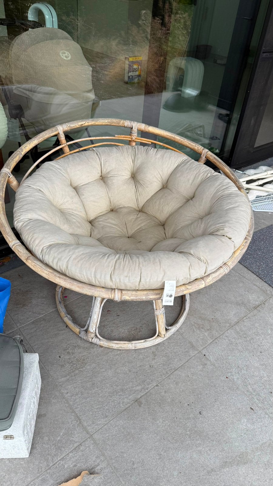 Papasan met kussen, Ophalen, Zo goed als nieuw