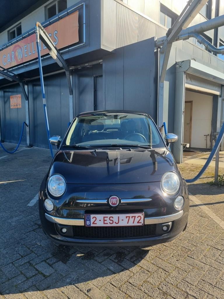 Fiat 500 Cabrio, 980 kg, Cabriolet, Blauw, Leder