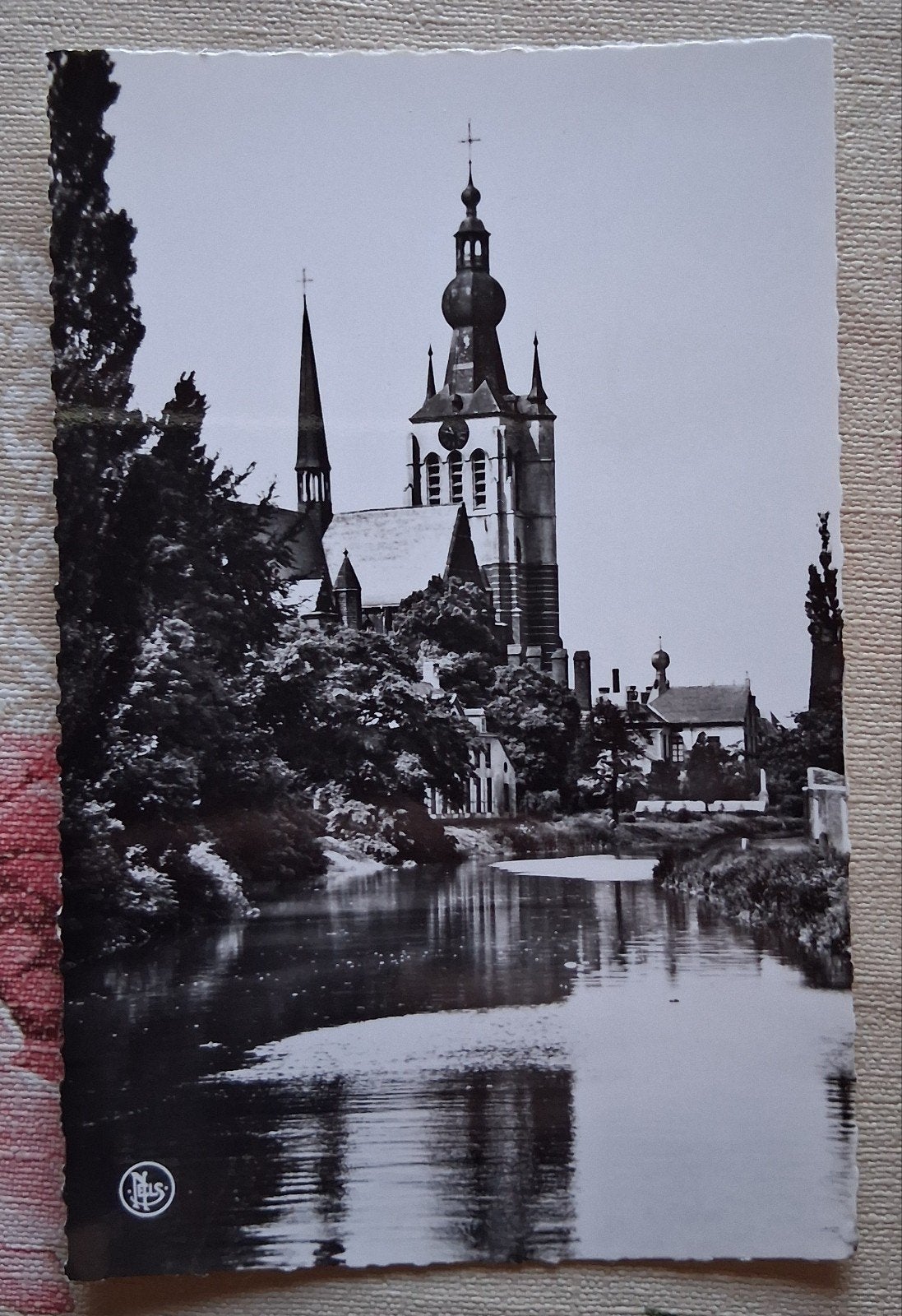 vintage Postkaart zich op Demer en kerk van Aarschot, Verzamelen, Ophalen of Verzenden