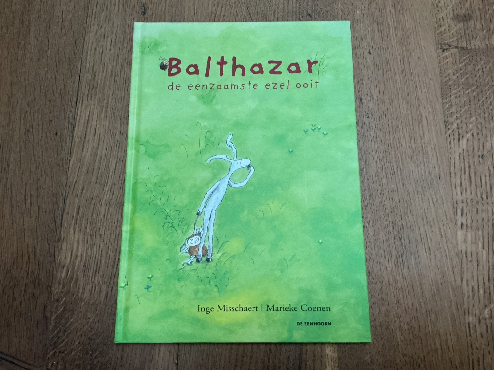 Inge Misschaert - Balthasar, de eenzamste ezel ooit, Boeken, Prentenboeken en Plaatjesalbums, Ophalen, Zo goed als nieuw, Inge Misschaert