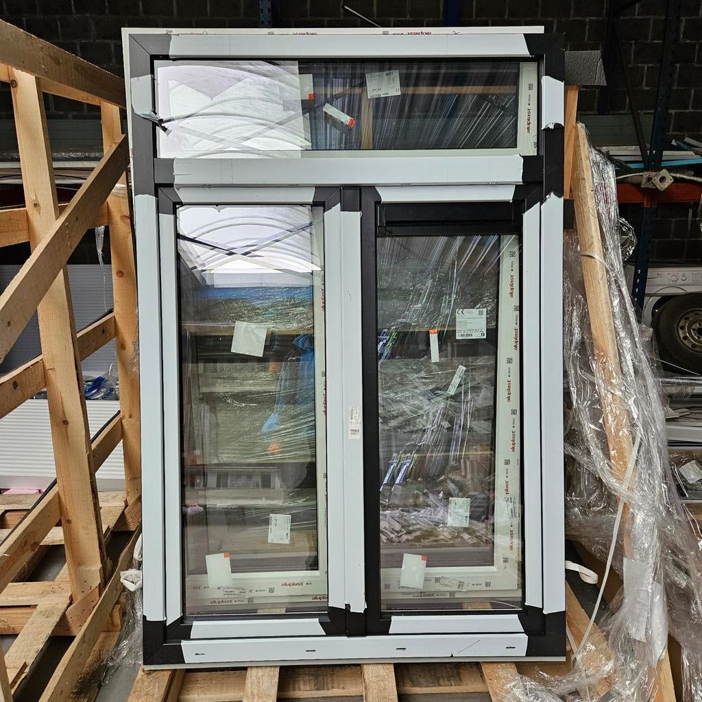 2 nieuwe ramen Aluplast superisolerend glas, Doe-het-zelf en Bouw, Raamkozijnen en Schuifdeuren, Ophalen
