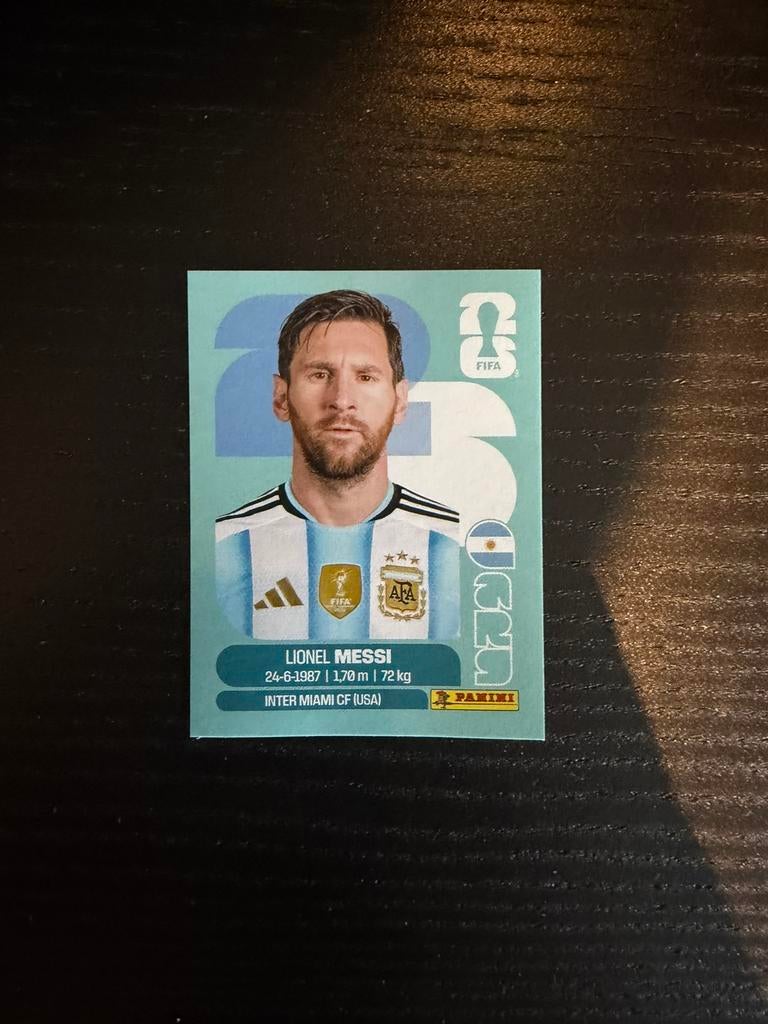 Panini sticker wk 2026 Messi, Verzamelen, Ophalen, Zo goed als nieuw