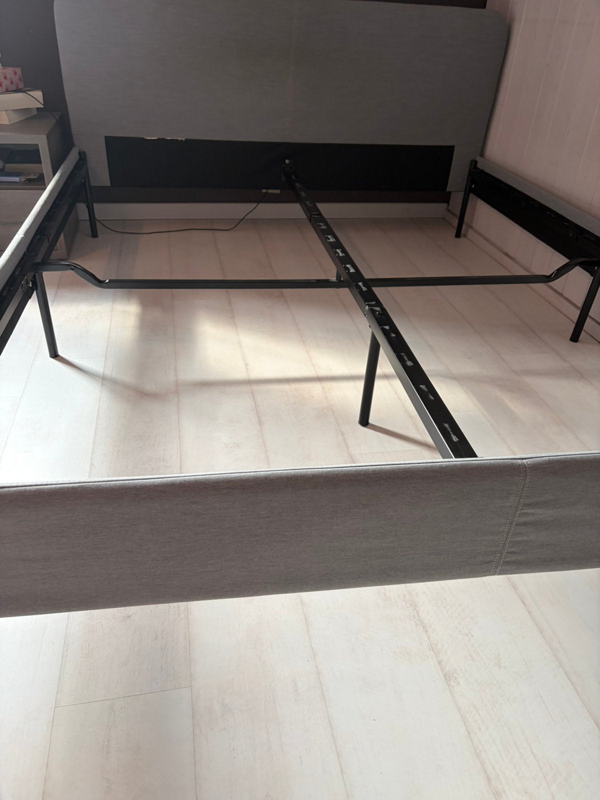 Gratis ikea bed 160/200, Gris, Enlèvement, Utilisé, Deux personnes