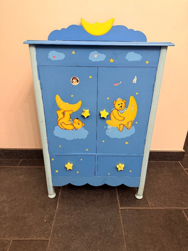 Kinderkastje blauw met beren, Huis en Inrichting, Ophalen, Gebruikt