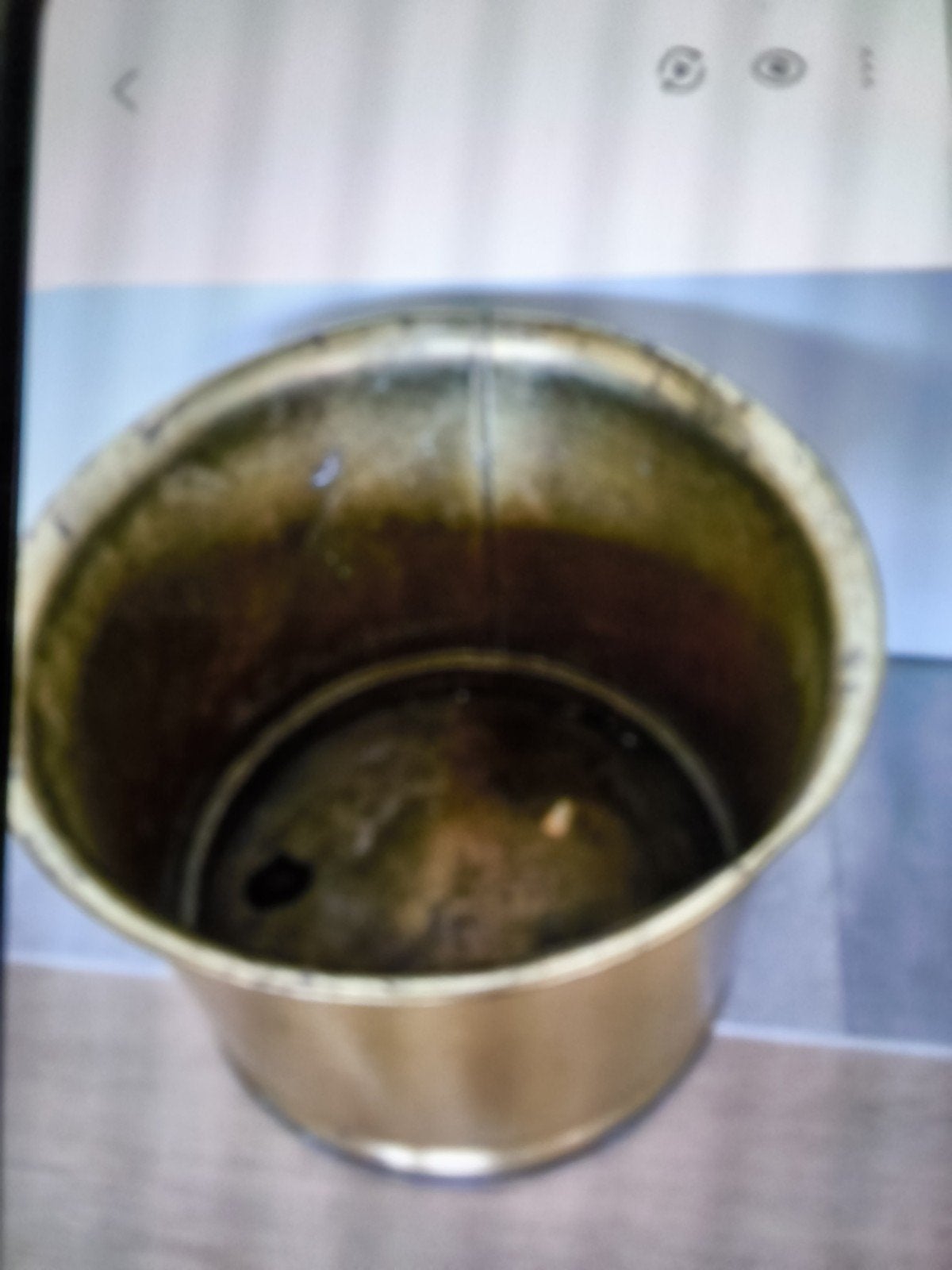 1 koperen bloemen pot, Ophalen
