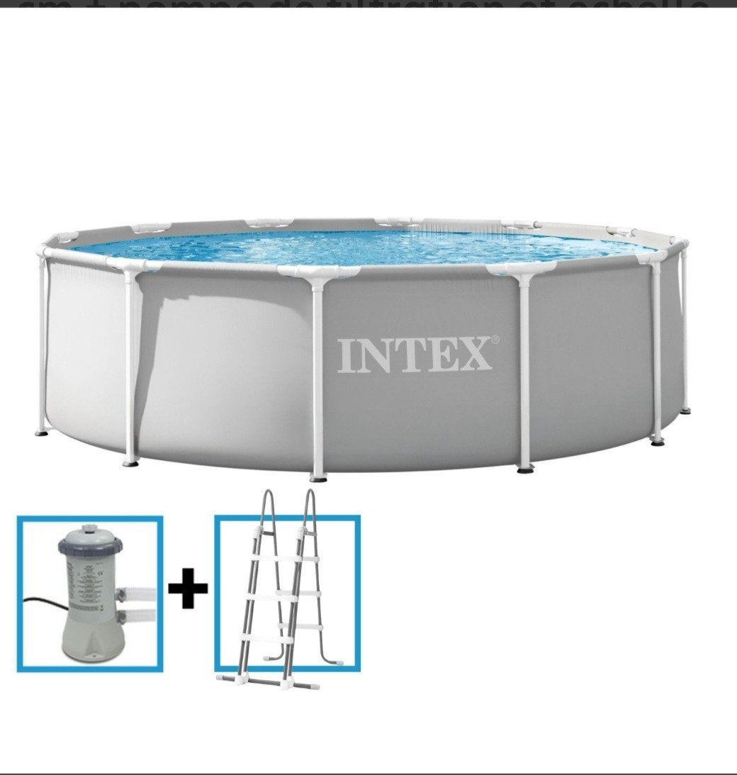 Intex Prism Frame piscine tubulaire 366x99, Jardin & Terrasse, Enlèvement