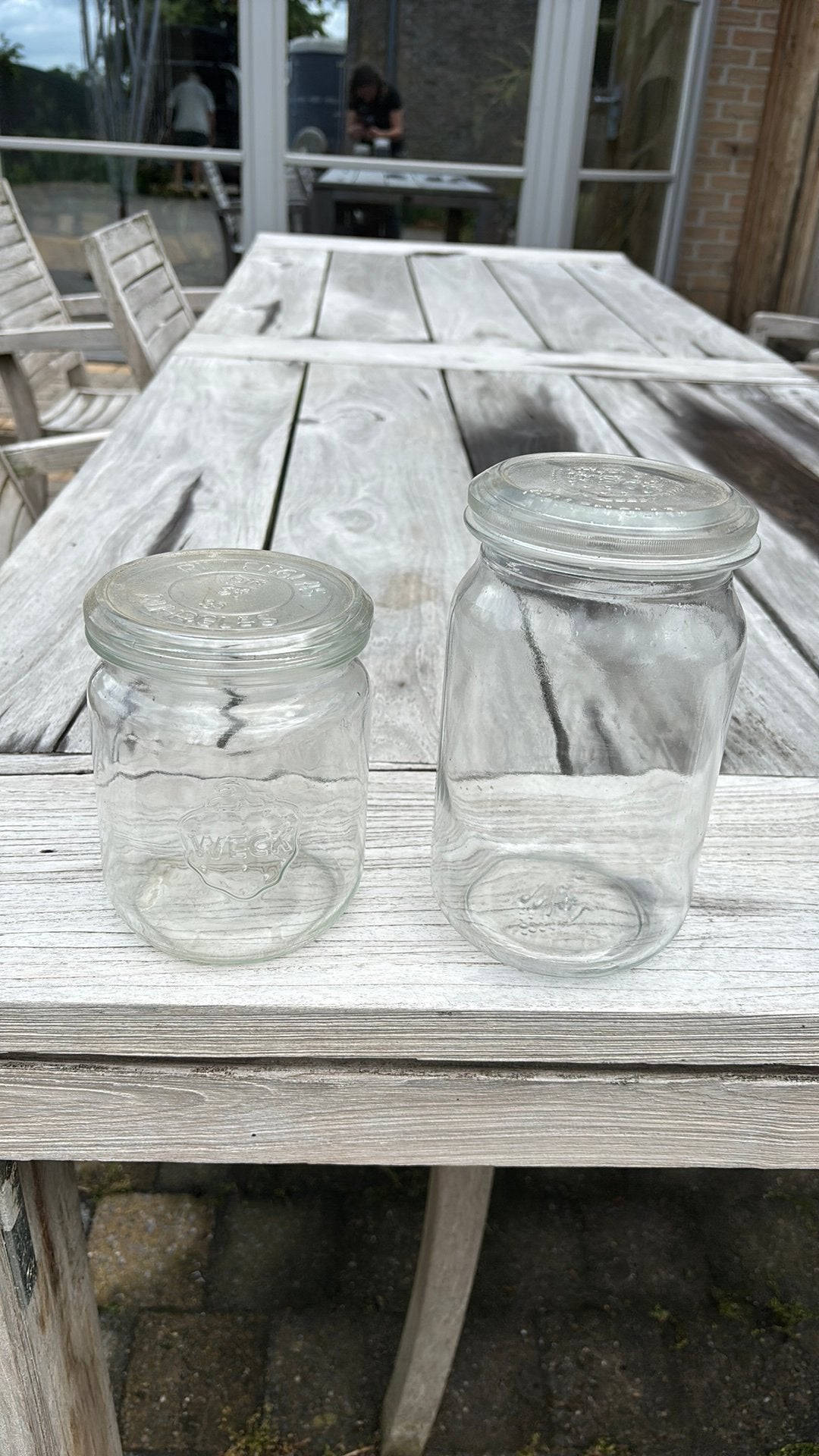 Wecken oude weck bokalen glas met deksel, Ophalen, Gebruikt