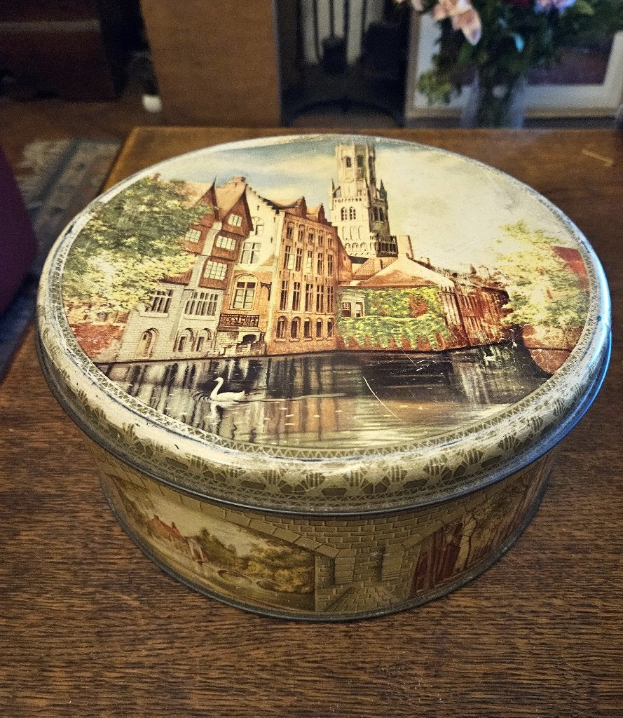 Oude zeldzame blikken doos Demaret. Brugge., Ophalen, Gebruikt, Overige merken