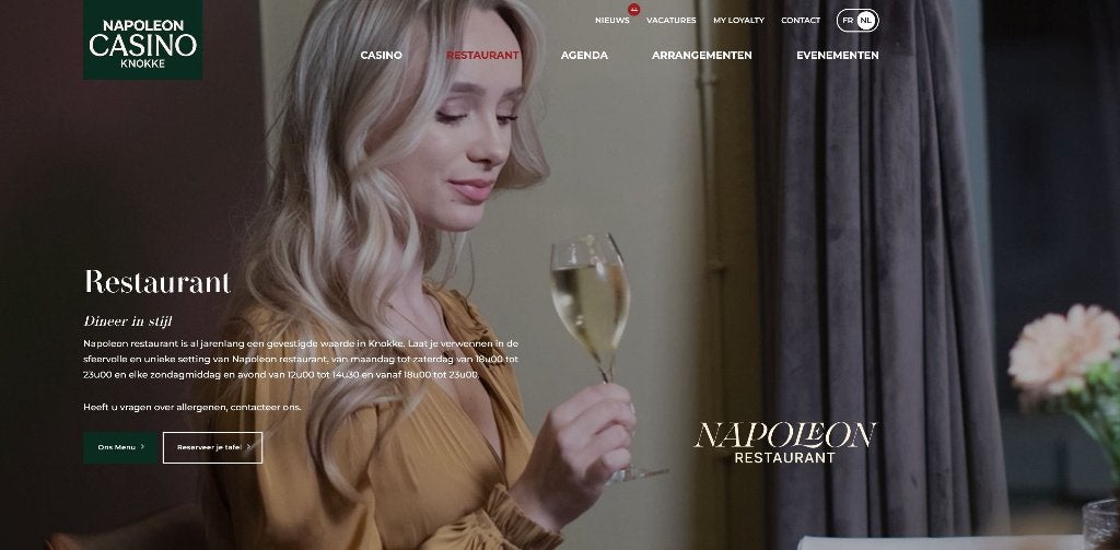Grand Casino Knokke : menu en 2x champagne, Une personne, Bon cadeau, Autres types