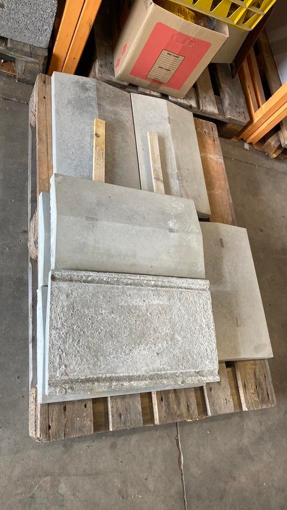 Beton dekstenen Delta 7 stuks, Enlèvement, Béton