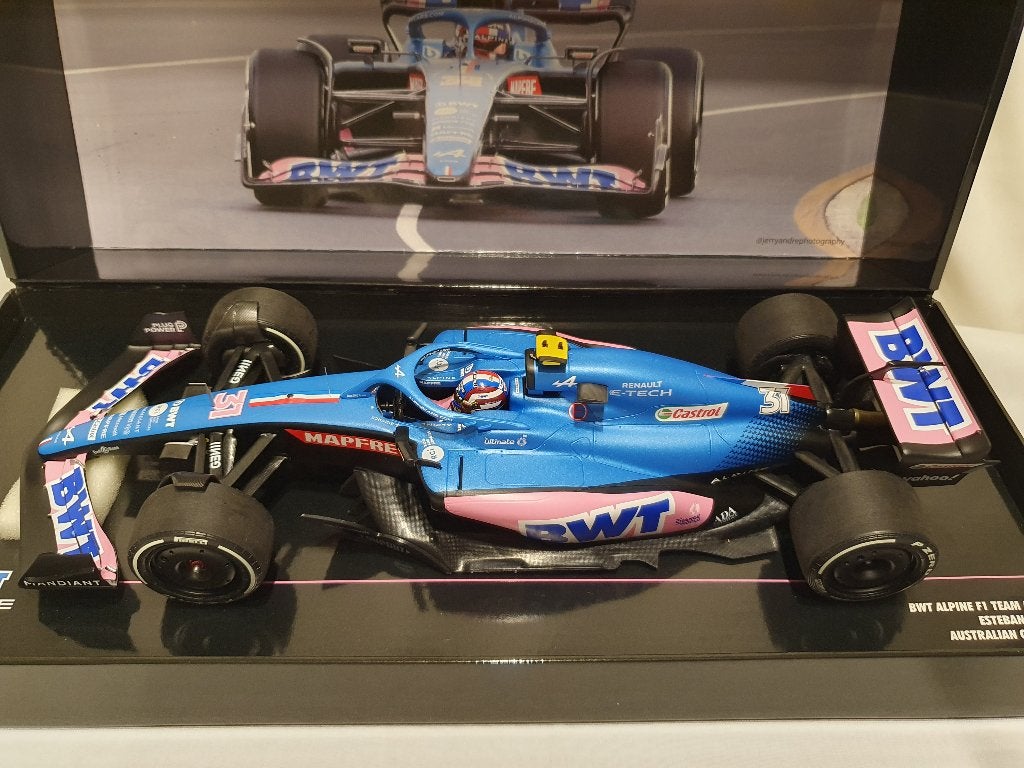 Esteban Ocon BWT Alpine F1 Team A522 Australian GP 2022 1:18, Hobby en Vrije tijd, Modelauto's | 1:18, Nieuw, Auto, MiniChamps