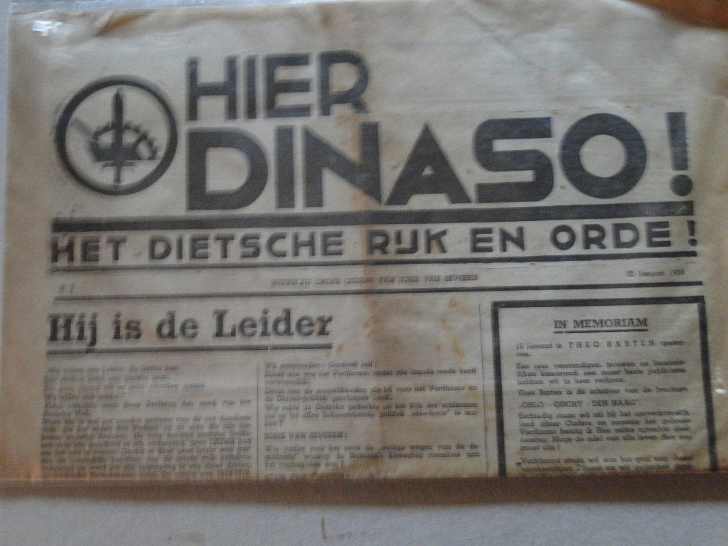 Hier Dinaso weekblad 22 januari 1938, Verzenden