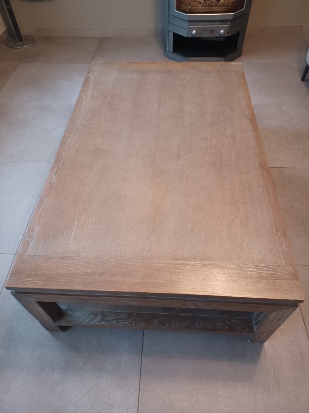 eiken salontafel in uitstekende staat, Huis en Inrichting, Tafels | Salontafels, Ophalen, 100 tot 150 cm, Eikenhout, 50 tot 100 cm