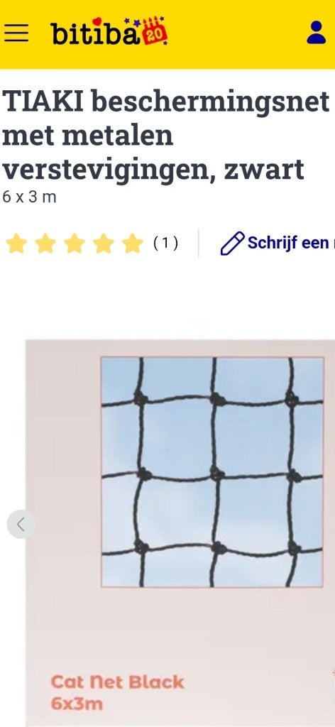 Net voor kattenren/balkon, kippen/konijnenren, fruitbomen, Enlèvement, Utilisé