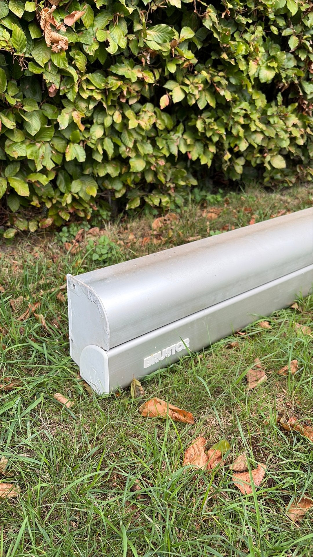Zonneluifel bruin 4.2m, Jardin & Terrasse, Protection solaire, Enlèvement, Comme neuf
