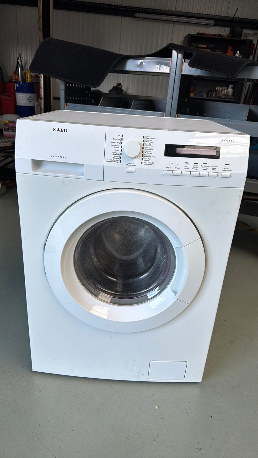 Wasmachine AEG lavamat protex, Ophalen, Gebruikt, 1200 tot 1600 toeren, 85 tot 90 cm