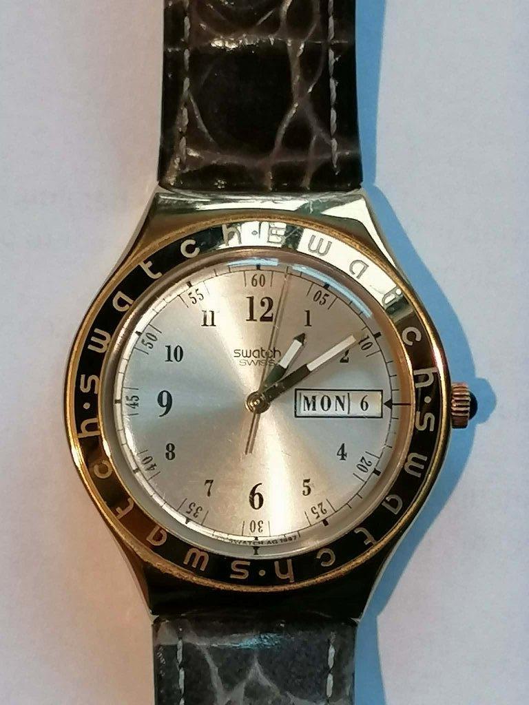 Horloge Swatch Irony, Handtassen en Accessoires, Horloges | Heren, Ophalen, Staal, Polshorloge, Swatch