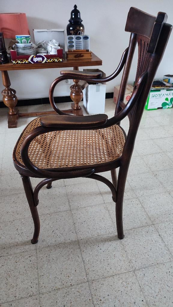 Chaises cannees avec accoudoirs, Maison & Meubles, Thonet, Brun, Enlèvement, Bois