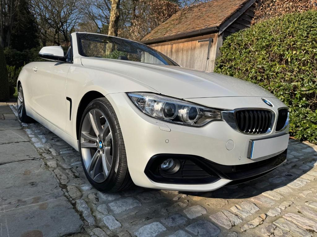BMW 420dAS Cabrio Sport Line – Leder – Nekverwarming, Auto's, BMW, Automaat, Achterwielaandrijving, Zwart, Cabriolet