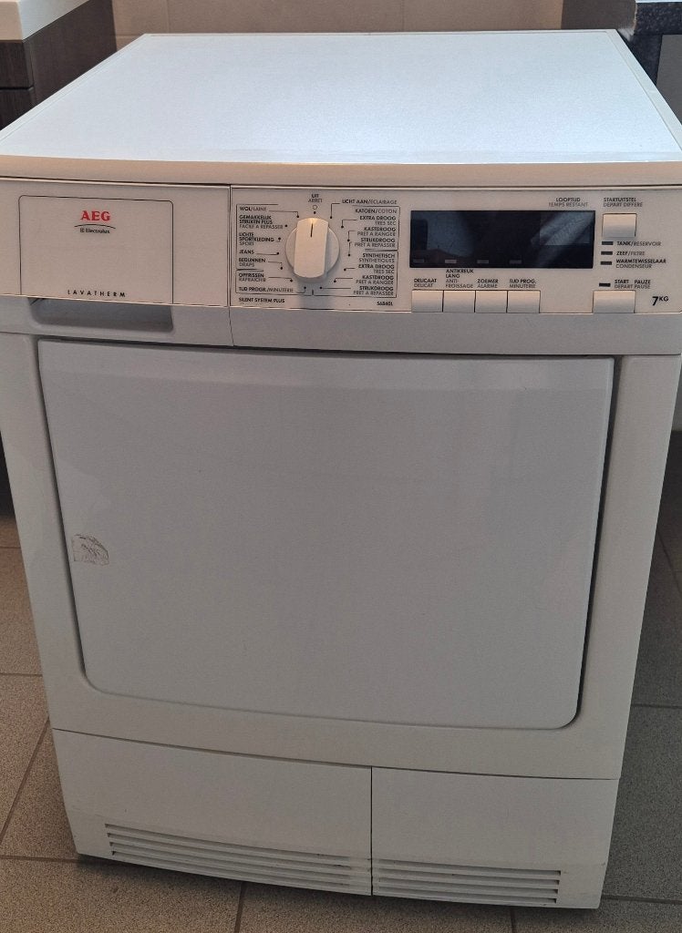 Droogkast 7g Aeg, Ophalen, 6 tot 8 kg, Gebruikt, Voorlader