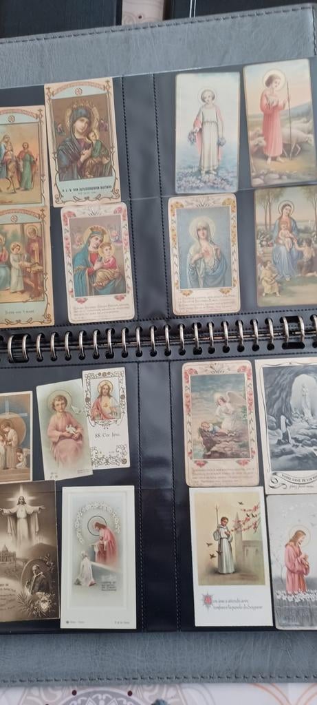 Lot oude communieprentjes 420 stuks met album., Verzamelen, Geboortekaartjes en Visitekaartjes, Ophalen of Verzenden