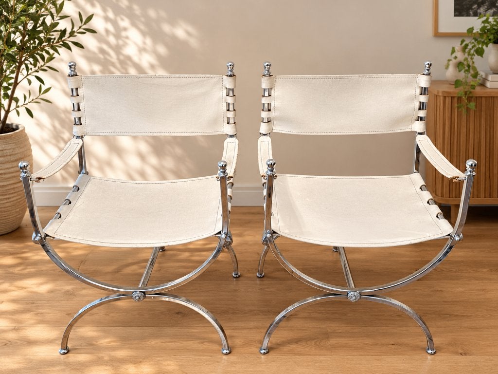 2 modernistische neoklassieke stoelen van Maison Jansen, Ophalen