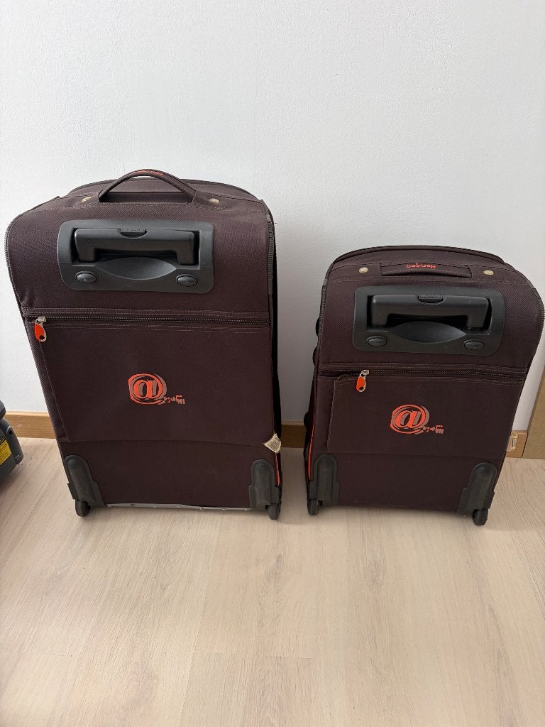 Twee valiezen - trolly’s, Handtassen en Accessoires, Koffers, Ophalen, 50 tot 60 cm, Zo goed als nieuw, Slot