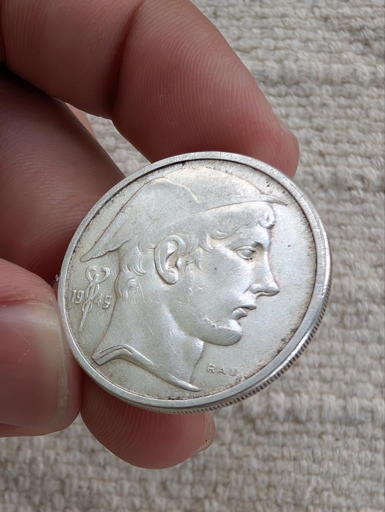 Pièce en argent 50 francs Belgique (1949), Enlèvement ou Envoi