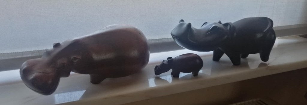 Set mooie (3) nijlpaarden, Ophalen